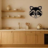 Sevimli Rakun Yüzü Dekoratif Duvar Tablosu thumbnail 3