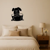 Küvette Yıkanan Yavru Köpek Dekoratif Tablo thumbnail 1