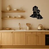 Yavru Köpekli Anne Dekoratif MDF Tablo thumbnail 2