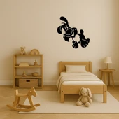 Bej Renkli Çizgi Köpek MDF Dekoratif Tablo thumbnail 2