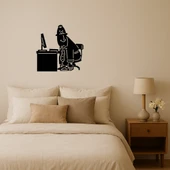 Modern Ofis Adamı ve Bilgisayar Tasarımlı MDF Duvar Tablosu thumbnail 1