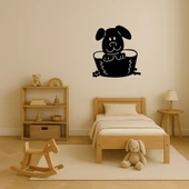 Küvette Yıkanan Yavru Köpek Dekoratif Tablo thumbnail 2