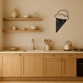 Dondurma Külahı Tasarımlı Renkli MDF Tablo thumbnail 2