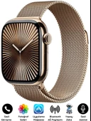 Watch HK11 PROMAX GOLD Akıllı Saat Sesli Görüşme Yapay Zeka Destekli iPhone Android Uyumlu 8-9-10 - 1