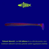 Silikon Kurt Yem - 4,2g 105mm - Turna/Levrek Silikonu - 1 Adet - Turuncu/Sarı - Karides Kokulu thumbnail 2