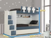 EVİMŞAH IRMAK 3 LÜ YAVRULU 90 190 BEYAZ A.GRİ RANZA - 2