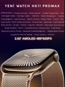 Watch HK11 PROMAX GOLD Akıllı Saat Sesli Görüşme Yapay Zeka Destekli iPhone Android Uyumlu 8-9-10 - 2
