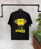 Bisiklet Yaka Kısa Kol Çocuk Baskılı T-Shirt - Siyah thumbnail 1