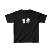 Unisex Çocuk Baskılı T-Shirt - Siyah - 1