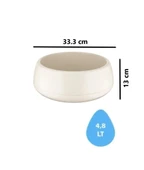 Omnipazar SO-EAS3 Elvan Arajman Sukulent Kaktüs Saksı 4.8 lt Kirli Beyaz 6 Adet thumbnail 2