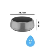 Omnipazar SO-EAS3 Elvan Arajman Sukulent Kaktüs Saksı 4.8 lt Antrasit 6 Adet thumbnail 2