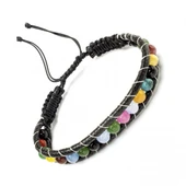 Çakra Doğaltaş Çelik Tel Örgülü Makrome Bileklik 31832B5D4 thumbnail 1