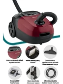 Goldmaster GM-7575 Zen Toz Torbalı 1400W Elektrikli Süpürge thumbnail 1