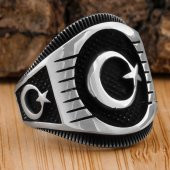 Ay Yıldız 925 Ayar Gümüş Yüzük thumbnail 1