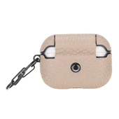 Apple AirPods Pro Uyumlu Deri Kılıf Juni ERC3 Bej - 3