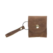 Apple AirPods 2.nesil Uyumlu Deri Kılıf Mai Snap G2 Antik Kahve - 1