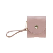 Apple AirPods 2.nesil Uyumlu Deri Kılıf Mai Snap NU2 Pembe - 1