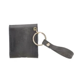 Apple AirPods 2.nesil Uyumlu Deri Kılıf Mai Snap TN18 Gri thumbnail 2