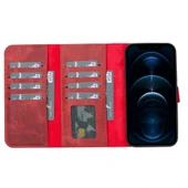 Apple iPhone 13 Pro Max Uyumlu Deri Cüzdanlı Kılıf Santa G4 thumbnail 2