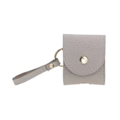 Apple AirPods 2.nesil Uyumlu Deri Kılıf Mai Snap ERC3 Bej - 1