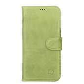 Apple iPhone 13 Pro Uyumlu Deri Cüzdanlı Kılıf Antik yeşil thumbnail 2