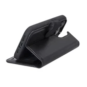 Apple iPhone 14 Pro Uyumlu Deri Cüzdanlı Kılıf MWWN RST1 Siyah - 2