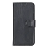 Samsung Galaxy S24 Uyumlu, Deri Cüzdanlı Kılıf, Parlak Siyah thumbnail 5