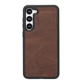 Samsung Galaxy S23 Plus Uyumlu Deri Cüzdanlı Kılıf G2 Kahve thumbnail 3