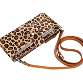 Lozan Strap 6.5 inch Uyumlu Deri Kartlıklı Kılıf LEO1 Leopar thumbnail 2
