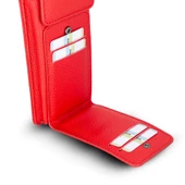 Avjin 6.9 inch Uyumlu Deri Kılıf Cüzdan Askılı ERC2 Kırmızı - 2