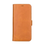 Apple iPhone 13 Uyumlu Deri Cüzdanlı Kılıf Antik Taba thumbnail 2