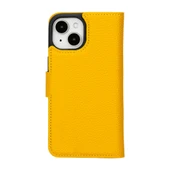 Apple iPhone 15 Uyumlu Deri Cüzdanlı Kılıf MWWN FL12 Sarı - 5