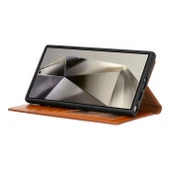 Samsung Galaxy S24 Ultra Uyumlu, Deri Cüzdanlı Kılıf, Efektli Taba thumbnail 3