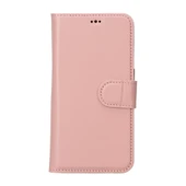 Apple iPhone 15 Pro Uyumlu Deri Cüzdanlı Kılıf MWWN NU2 Pembe - 4