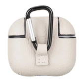 Apple AirPods 3.nesil Uyumlu Deri Kılıf Juni ERC3 Bej - 3