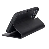 Apple iPhone 13 Pro Max Uyumlu Deri Cüzdanlı Kılıf Siyah thumbnail 2