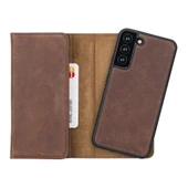 Samsung Galaxy S22 Plus Uyumlu Deri Cüzdanlı Kılıf Santa G2 thumbnail 2