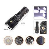 Pro F-3001 Alüminyum TG LED Güç Göstergeli Type-C Şarjlı El Feneri 100 W - 2