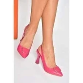 Pıert Fuşya Cilt Topuklu Ayakkabı - 1