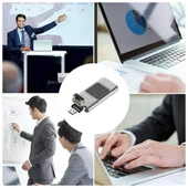 Powermaster PM-16238 8GB OTG Flash Bellek 4IN1 Lightning Type-C USB-A Micro-USB IOS Android PC Uyumlu - 3