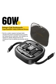 ESSAGER 7in1 Makaralı 60w Type-c Şarj Kablosu Ve Type-c To Usb Lightning Dönüştürücü Seyahat Şarj Ka - 2