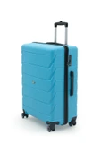 Copella Polipropilen & Kırılmaz 2'li Valiz Seti Büyük & Kabin - Mavi thumbnail 2