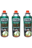 STEEL Kamp Gazı 400ml 3 Adet + Marka Pürmüz Hediyeli - 2