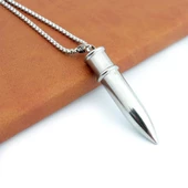 Pigado Paslanmaz Çelik Zincirli Mermi Kolye - 1