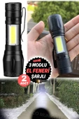 GAGGANİ 2 Adet Polisler İçin Profesyonel El Feneri Mini Hafif Taşınabilir Cep Boy Şarj Edilebilir Mini - 1
