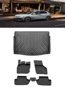 Sahler Golf 8 Otomatik 2021 ve Sonrası 4.5D Paspas Rizline 3D Alt Bagaj Havuzu Set thumbnail 1