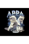 fame-stoned Avatar The Last Airbender Appa Baskılı %100 Pamuk Unisex Siyah T-Shirt thumbnail 2