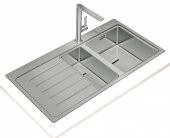 TEKA ZENIT RS15 1½B 1D AUTO Paslanmaz çelik sol evye - 2