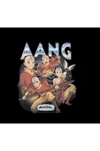 fame-stoned Avatar The Last Airbender Aang Baskılı %100 Pamuk Unisex Siyah T-Shirt thumbnail 2