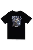 fame-stoned Avatar The Last Airbender Sokka Baskılı %100 Pamuk Unisex Siyah T-Shirt thumbnail 1